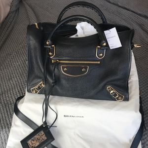 Balenciaga Metallic Edge Classic City Handbag NEW!